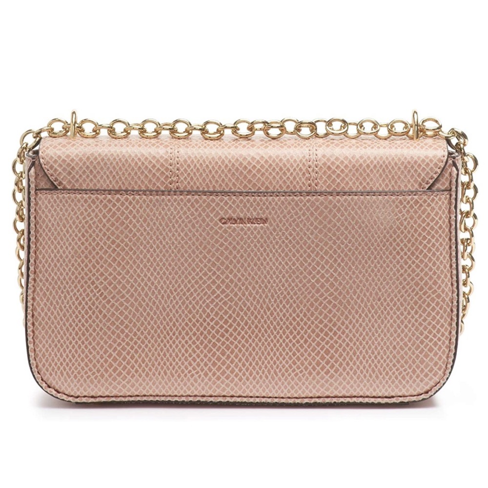 Calvin Klein Lock Daytonna Leather Shoulder Bag - Picture 2 of 5